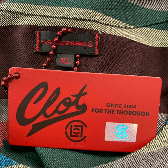 CLOT APPAREL Multi-Color Stripe Cotton Pullover Long Sleeve Shirt - Picture 5 of 6